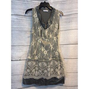 Siste's Sleeveless Lace Overlay Dress Size M/L
